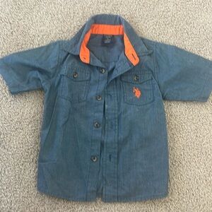 US Polo Association Button up collar shirt boys 3T
